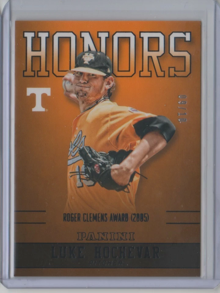 2016 Panini Collegiate Tennessee Honors Black Luke Hochevar /10 - Flat S/H - Image 2 of 2
