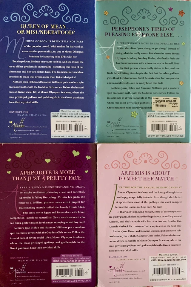 (4 sc) GODDESS GIRLS series 2, 6, 7, 8 Joan HOLUB & Suzanne WILLIAMS YA Foto 3 de 3