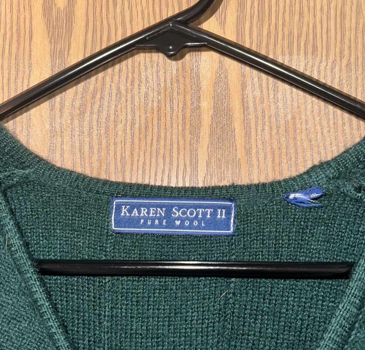 Karen Scott Vintage 90s Merino Wool Forest Green … - image 2