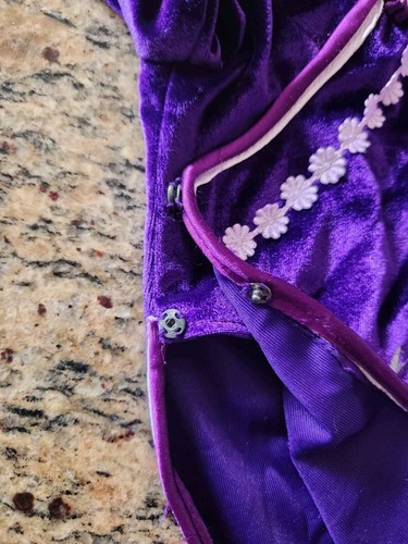 Hello Kitty Purple Velour Pajama Set Youth Girls Size 6 - Picture 11 of 12