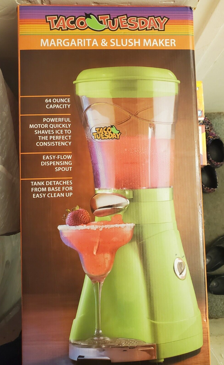 NEW Nostalgia Taco Tuesday 64-Oz Frozen Margarita Slush Blender Maker  Sealed