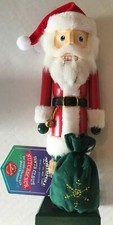 New HALLMARK NORTHPOLE Santa Claus WOODEN CHRISTMAS NUT CRACKER 2014