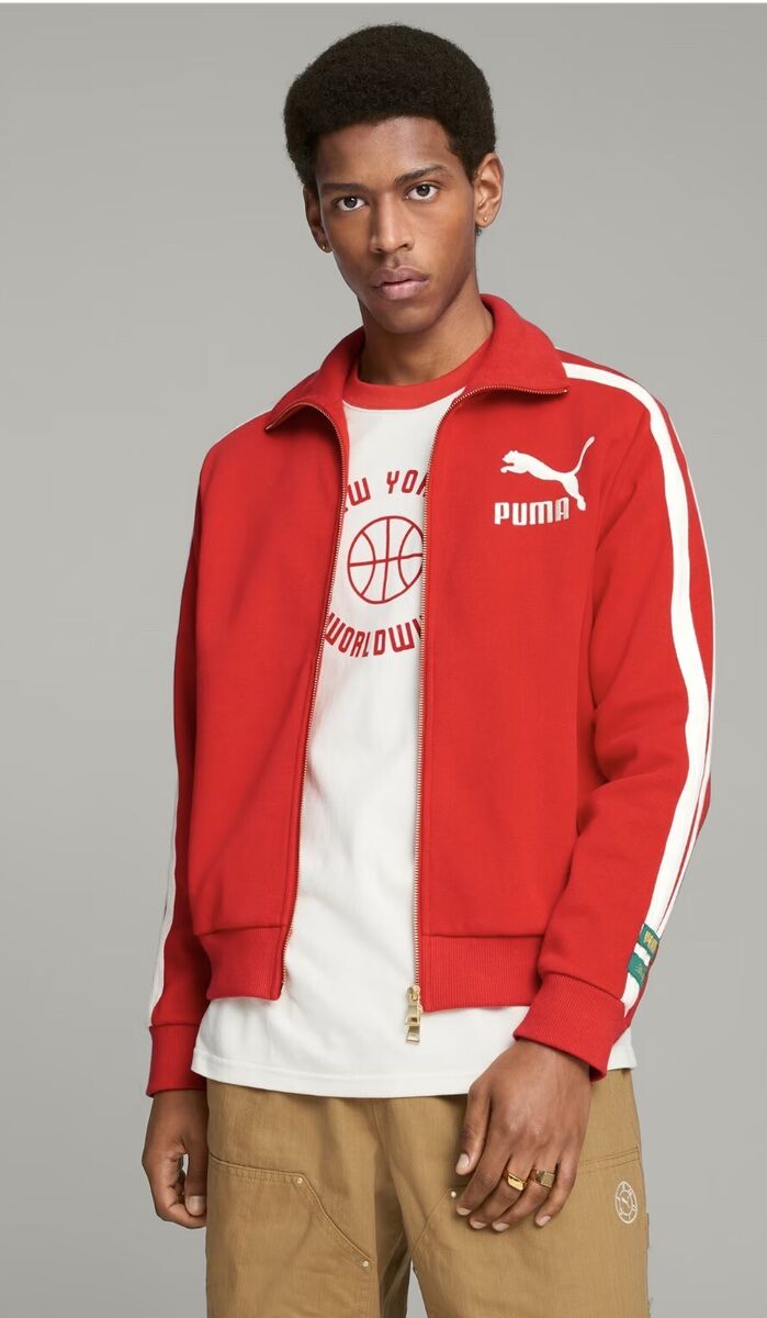 PUMA X RHUIGI T7 TRACK JACKET FULL ZIP CASUAL ATHLETIC RED PUMA X RHUIGI T7 TRACK JACKET FULL ZIP CASUAL ATHLETIC RED