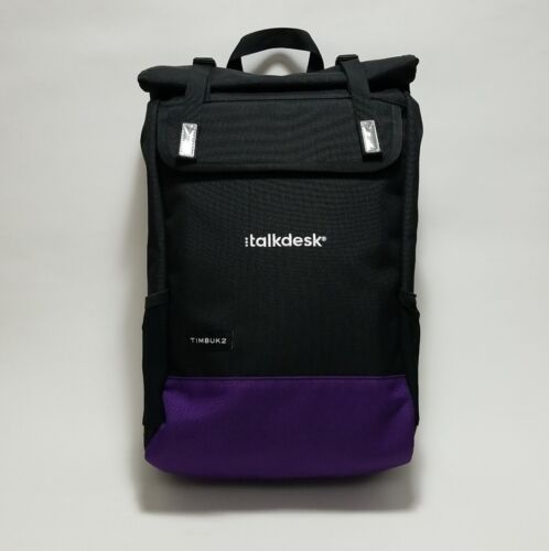 Timbuk2 Prospect Pack Laptop Backpack Medium Black/ Purple Embroidered  - Picture 1 of 15