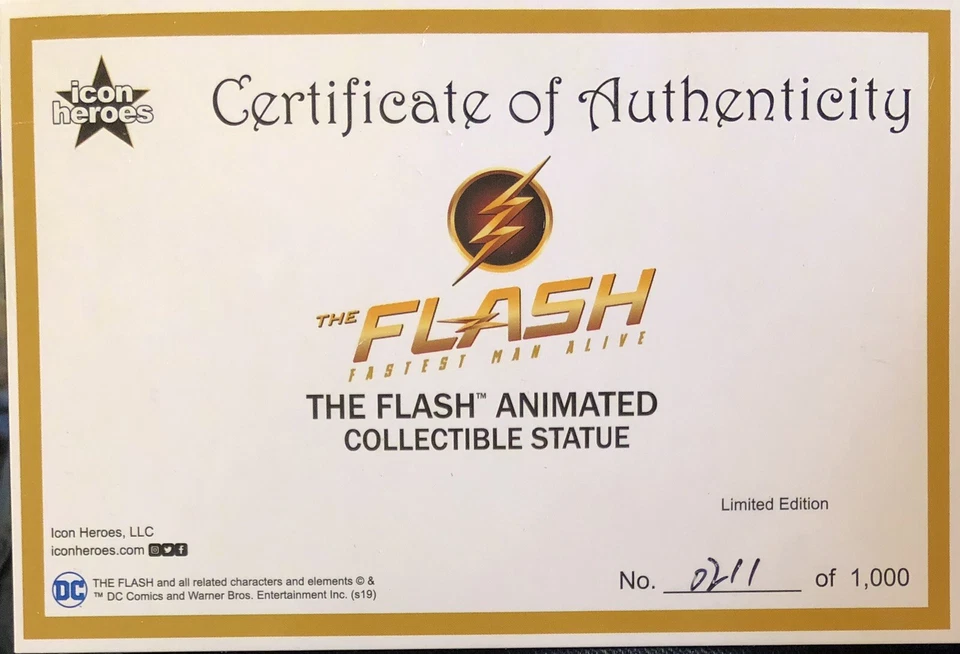 DC Icon Heroes The Flash Animated Collectible Limited Edition Statue - Image 4 of 4
