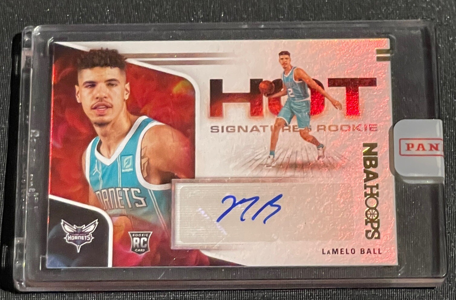 2021-2021 NBA HOOPS LAMELO BALL HOT SIGNATURES ROOKIE AUTO