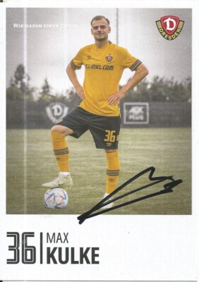 Max Kulke - Dynamo Dresden - Saison 2022/2023 - Autogrammkarte