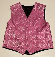 Men's Brand Q Hot Pink Formal Vest X-Large XL USED