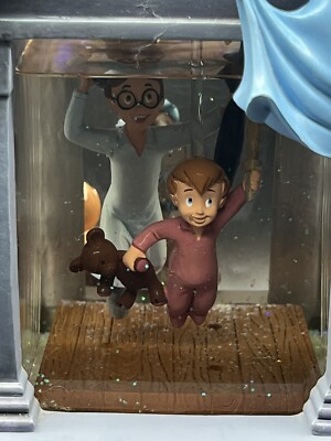 RARE Disney Peter Pan You Can Fly Darling House Snow Globe Music