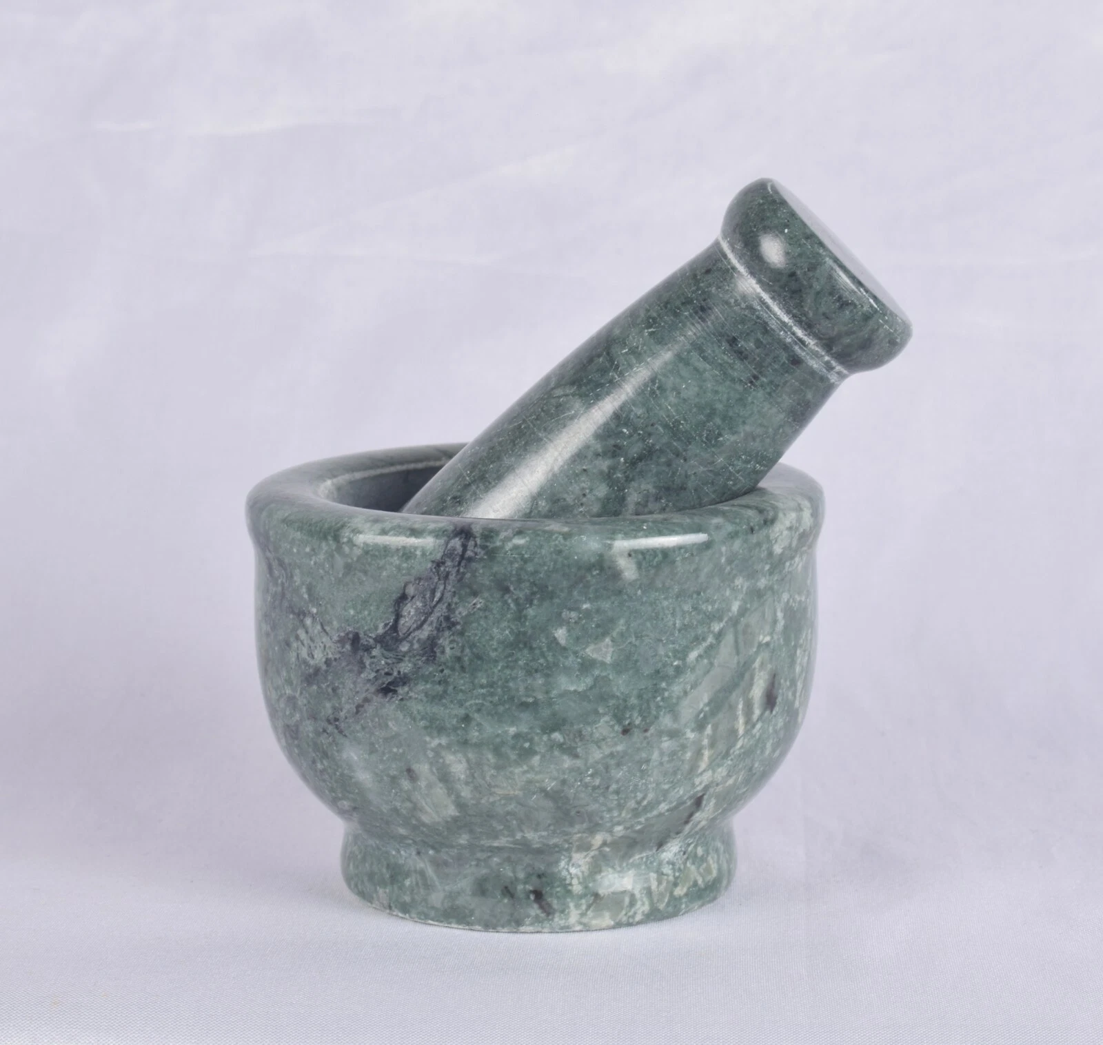 Marble Mortar And Pestle Green Stone Pestal Set To Grind Food Made In India
Opens in a new window or