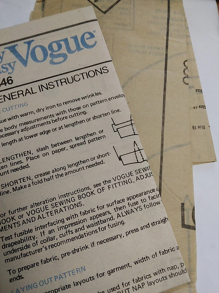 Vogue 8346 House Dress MuuMuu Sewing Pattern Ladies 12 14 16 Very Easy UC VTG - Image 4 of 4