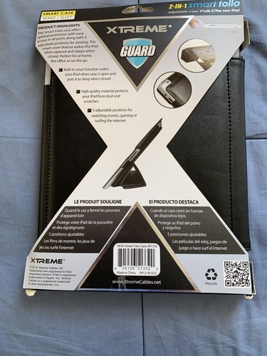 Xtreme Smart Folio Case Leather For Apple Ipad 2 Smart Case Wake / Sleep - Picture 3 of 4