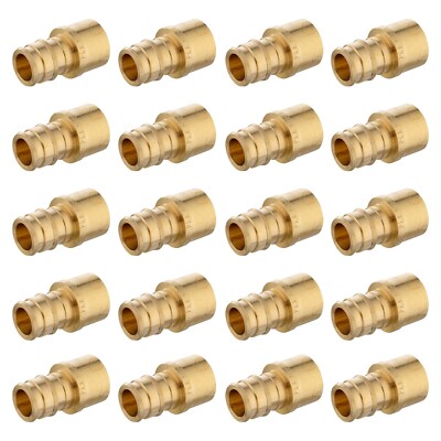 EFIELD 20 PCS Pex-A 3/4''x3/4'' Female Sweat Adapter Expansion Brass Fittings