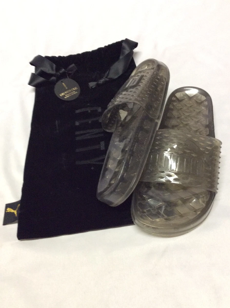 Rihanna puma sandals black hotsell
