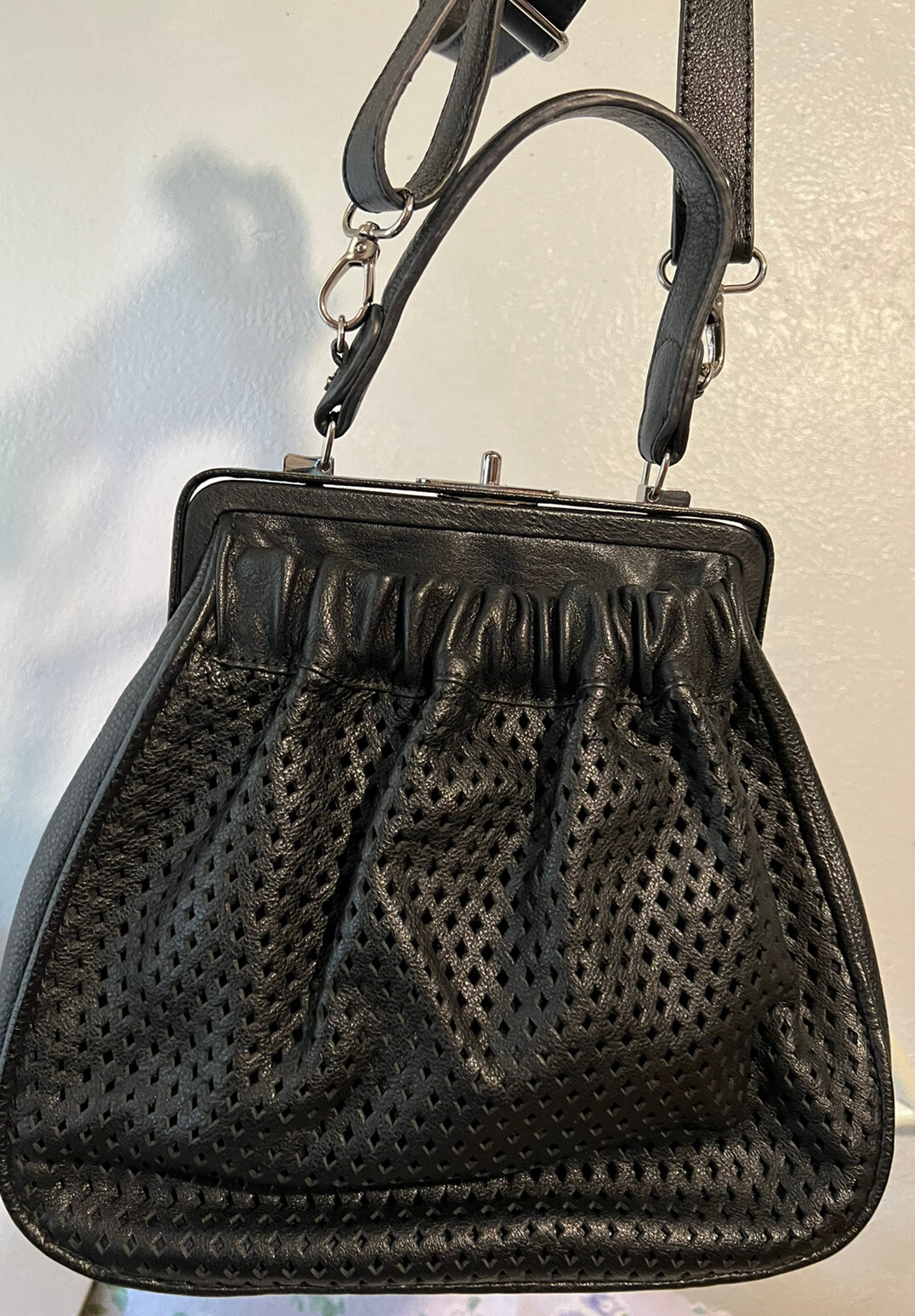 PONY LOCKHEART MAXINE MASH UP ritagliati accenti organizer borsa a mano borsa libro tascabile MG