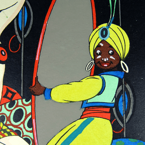 Art Deco Art Lithograph Orient Lady Mata Hari Oriental Woman Art 1930s - Picture 4 of 12