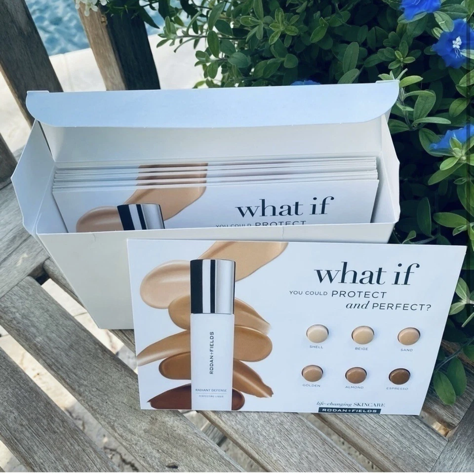 NEW Box Of 10 Radiant Defense Rodan +Fields Sample Cards 6 Shades Each Card - Image 2 of 4
