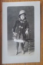 Real Photo Postcard Little Girl With Coat And Hat Early 1900s