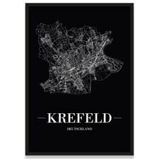 JUNIWORDS Stadtposter, Krefeld, Schwarz, Kuns...