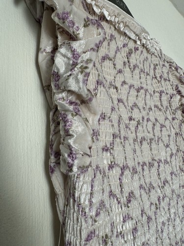 Free People Mckenna Samt Midikleid Ivory UK M UVP 188£ - Bild 9 von 17