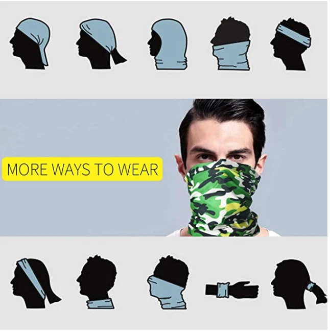 UV Face Neck Gaiter Unisex Cooling Scarf Balaclava Headwear Mask 5 Per Order. - Image 4 of 4