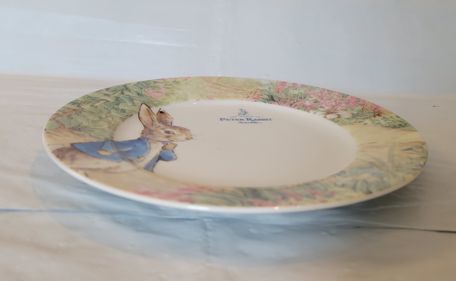 3x Zrike Brands PETER RABBIT Easter Meadow Bunny Ceramic Salad Plates - NEW 8”