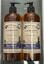 (2-Pk) A LA MAISON Olive Lavender Aloe BODY WASH Traditional Milled FRENCH MADE