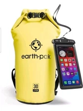 EARTH PAK Waterproof Dry Bag Roll Top Backpack Sack Keeps Gear Dry w/ Phone Case