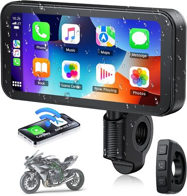 Lamtto RC15 Apple Carplay Android Auto Wasserdichter Touchscreen für Motorrad