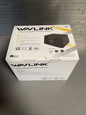 Wavlink USB 3.0 to SATA Dual Bay Hard Drive Docking Station WL-ST334Umo