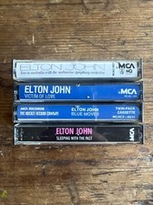 ELTON JOHN  4  CASSETTE Victim Of Love Blues Moves With Paper Label plus 2