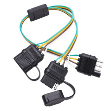 Universal 4 Way Flat Y-Splitter Plug and Play Adapter Extension Harness for LED