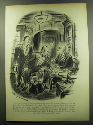 1949 Cartoon by Whitney Darrow, Jr - for three years he keeps putting me off