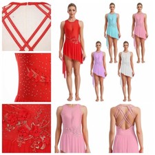 Women Dresses Roller Unitard Ballet Leotard Dancing Dress Festival Bodysuit