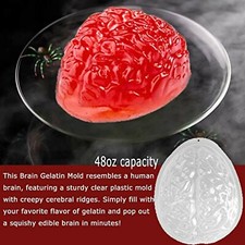 Halloween Zombie, Molde Cerebral Humano 3D*Ideal para Gelatina, Hielo, Chocolate*NUEVO