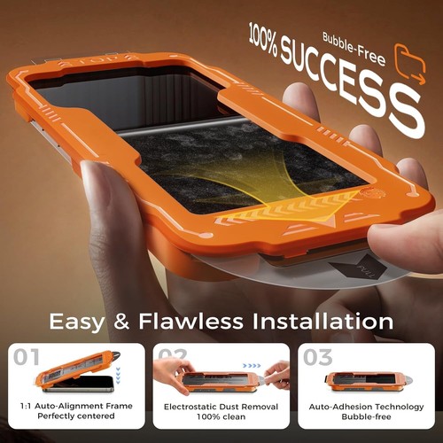 Zeniss NeverBreak 9H+ Hardness for iPhone 15 Pro Screen Protector 12FT Military - Photo 5 sur 7