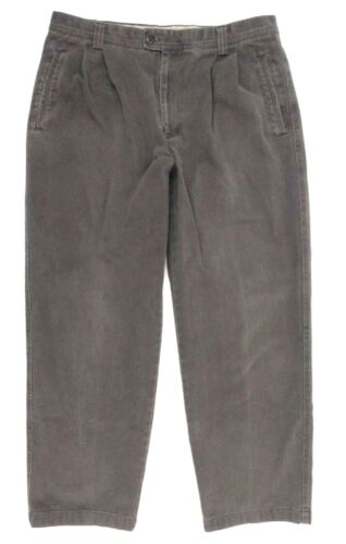 Dockers Men's Green Straight Leg Relaxed Pleated Front Cotton Khakis Size 36X30