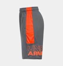 Under Armour Boys Little Twist Stunt Shorts Size 2T Color Graphite / Neon Coral