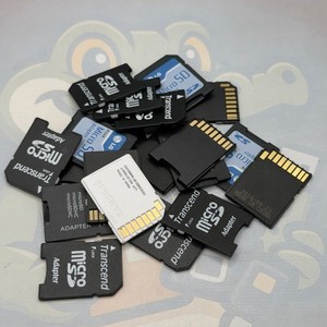 LOT of 10 MicroSD to SD Card Adapters - Various Brands - ADAPTER ONLY