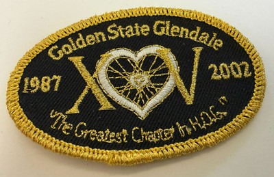 Harley Owners Group HOG Golden State Glendale Chapter XV Commemorative Patch 3''