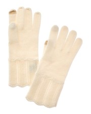Sofiacashmere Cashmere Gloves Women's White