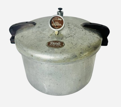 #ad Vintage National Presto Pressure Cooker Canner No 7 Black Handles 16 Qt $79.99