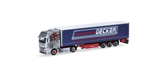 Herpa 317313 - 1:87 MAN TGX GX Tarpaulin Semi-Trailer 'Decker Düren' (NRW/Düren)