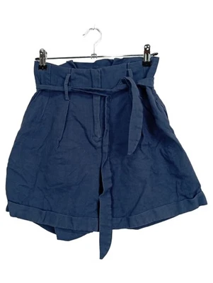 Yours Clothing Short Femme Paperbag Bleu Lin Plissé Décontracté (EU 36, INT ... - Photo 1/4