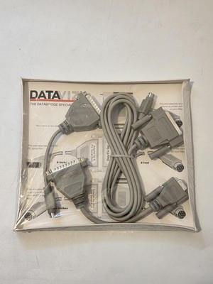 Data Viz Computer Cables Vintage 25 Pin 9 Pin Female Male New Old Stock 6in 8ft