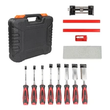 Deadwood Crafted Tools 13pc Wood Carving Chisels and Wood Working Sharpening Set