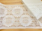Stretch Bright White Floral Embroidery Lace Trim/Sewing/Craft/Lingerie/8.5" Wide
