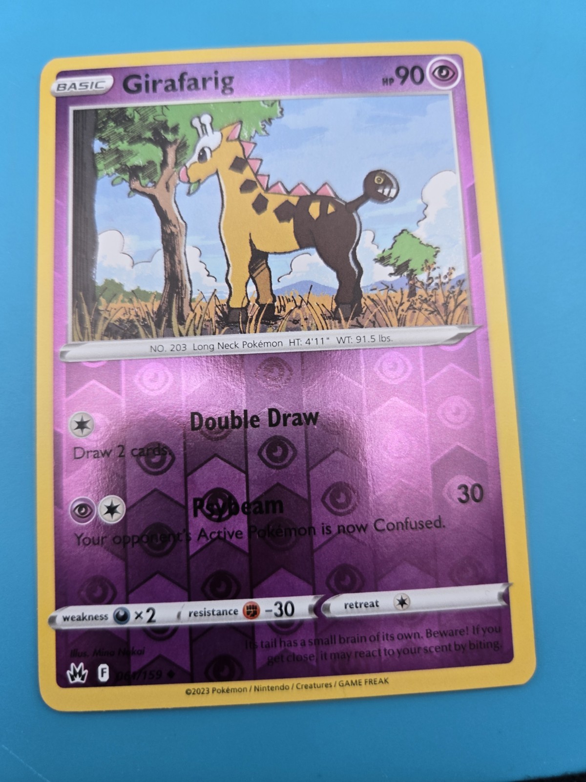 Girafarig [Reverse Holo]  61/159 Pokémon TCG Crown Zenith NM