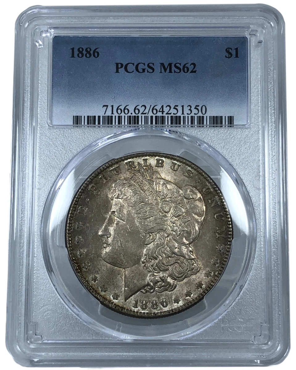 1886 Morgan Silver Dollar MS62モルガンダラー118 1886 Morgan Silver Dollar MS62モルガンダラー118 MS 62 Graded 1886