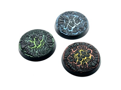 10 x 40 mm handbemalte Warhammer 40k AOS Style Bases mit verschiedenen Spezialeffekten